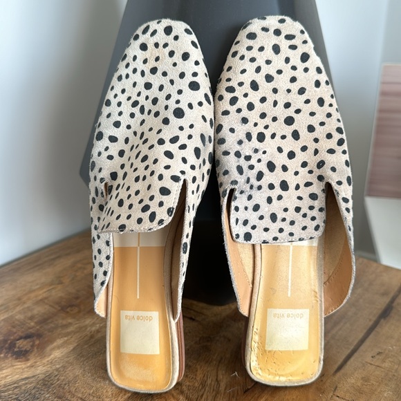 Dolce Vita leopard leather/suede slides women’s size 7 GUC - Picture 2 of 5